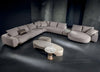 L-Shaped Boucle Fabric Sectional Sofa With Chaise / Lixra