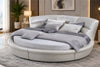 Ultimate Comfort Glossy Finish Round Leather Bed / Lixra