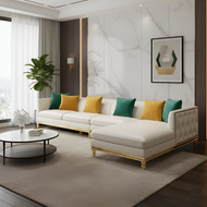 Luxurious Home Interior Style Leather Sectional Sofa Set / Lixra