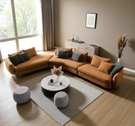 Luxurious L-Shaped Indoor Fabric Sofa / Lixra