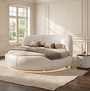 Luxurious Leather LED Modern Round Bed / Lixra