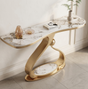 Luxurious Marble Top Accent Table / Lixra
