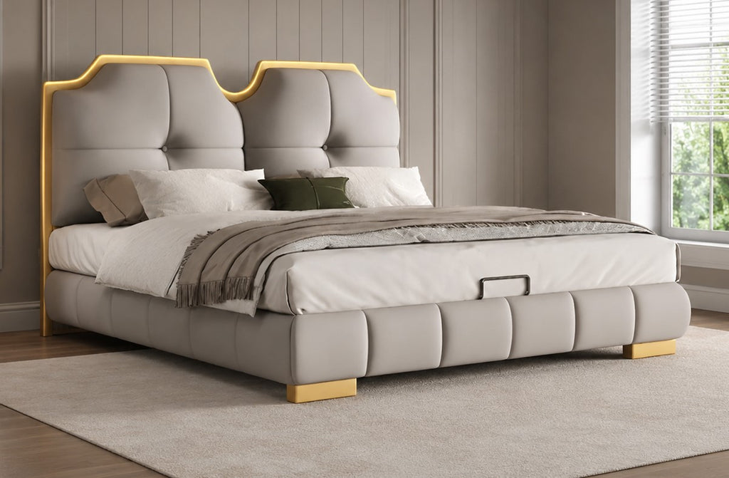 Luxurious Modern Leather Bed  Lixra