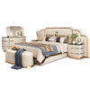 Luxurious Modern Leather Bed With Gold Accents / Lixra