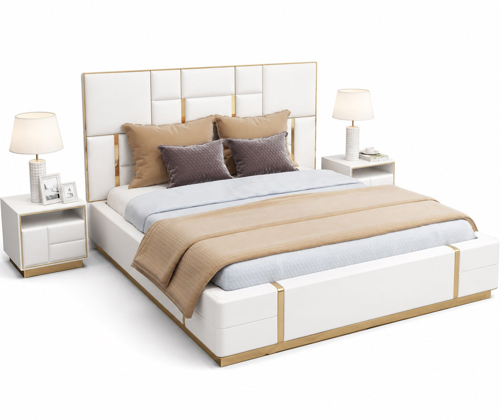 Luxurious Rectangular and Spacious Leather Bed / Lixra