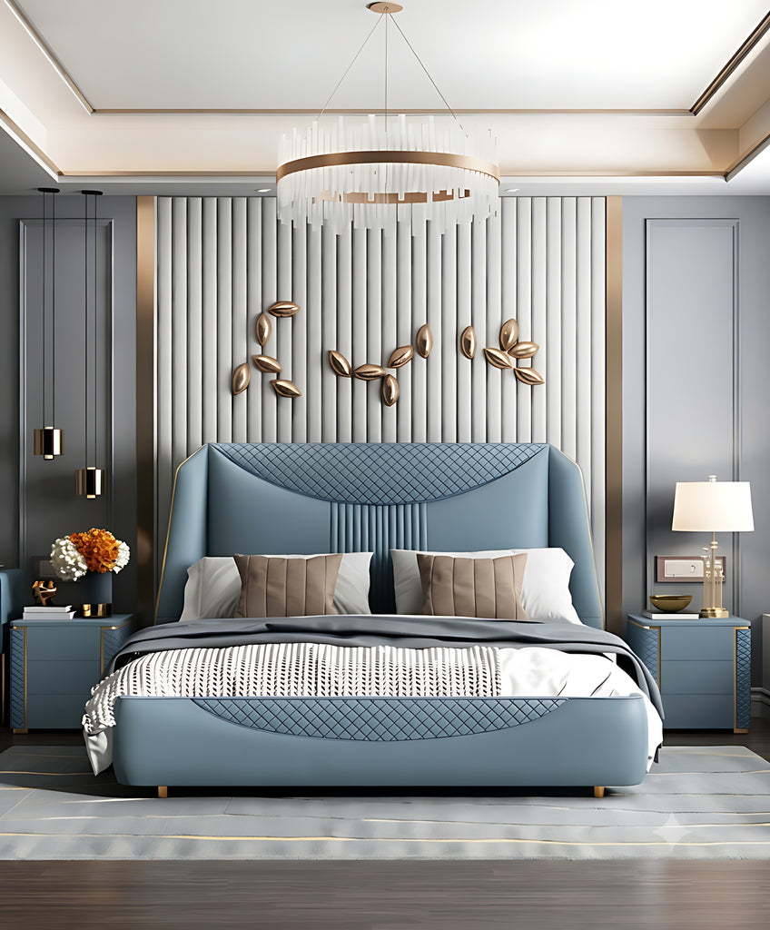 Luxurious Style Exquisite Designed Leather Bed / Lixra