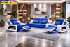 Leather Upholstery Power Recliner LED Sofa-Set / Lixra