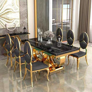 Ravishing Marble Modern Dining Table Set