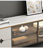 Modern White Marble Top LED TV Stand / Lixra