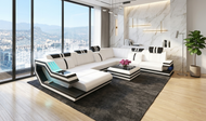 Magnolious Design Astounding Leather Sectional Sofa / Lixra