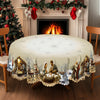 Christmas Festive Theme Polyester Tablecloth For Round & Rectangular Tables / Lixra