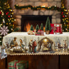 Christmas Festive Theme Polyester Tablecloth For Round & Rectangular Tables / Lixra
