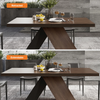 Rectangular Extendable Design Wooden Dining Table Set For 6 / Lixra 