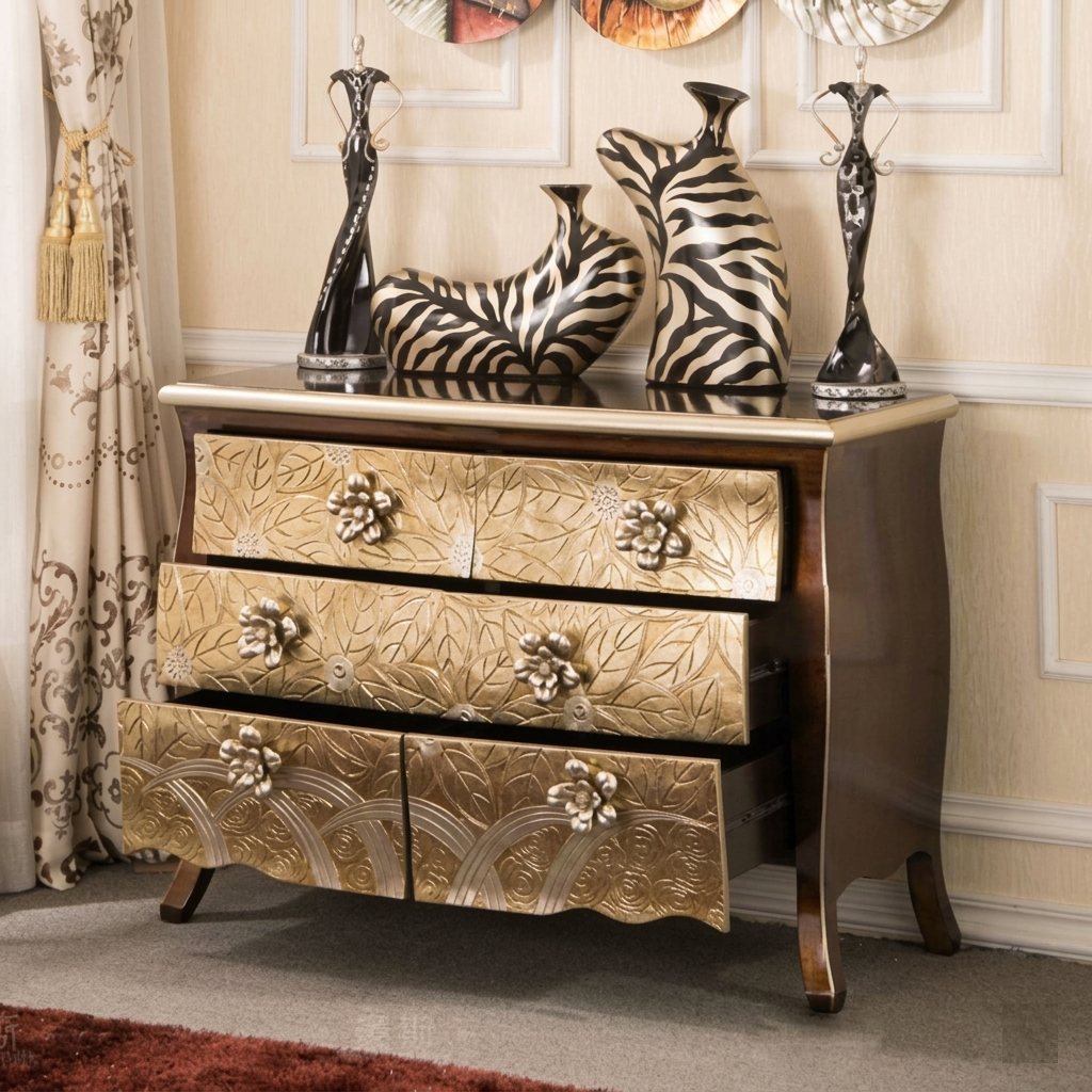 Majesty Floral Pattern Chest Drawers / Lixra