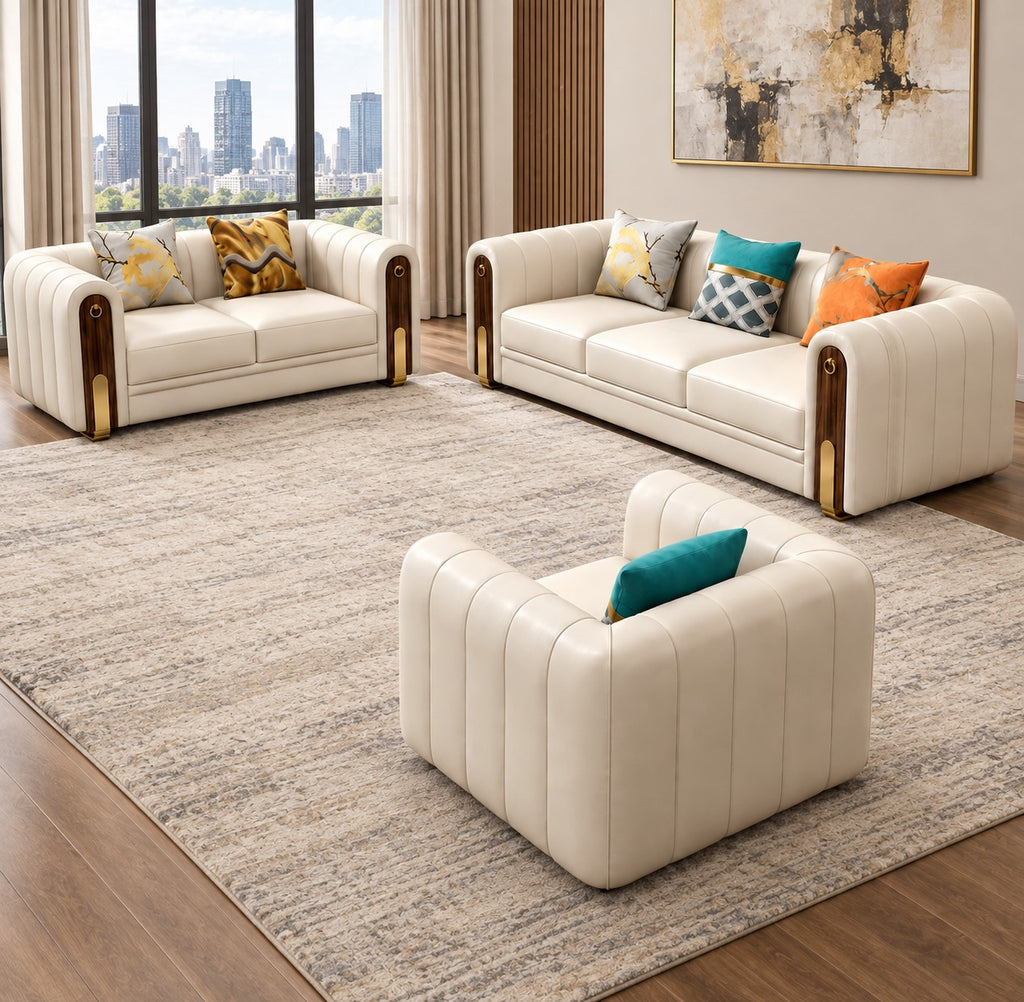Modern 3-Piece Luxurious Leather Sofa Set / Lixra