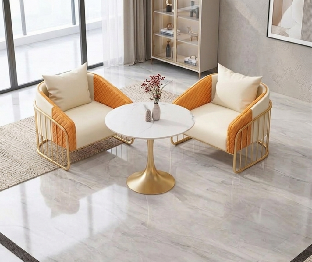 Modern Accent Chair With Leather Upholstery / Lixra