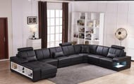 Modern Artistic Style Cozy Leather Sectional Sofa Set / Lixra