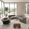 Modern Curved Sectional Fabric Sofa Set / Lixra