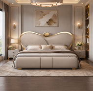 Modern Design Leather Upholstered Bed / Lixra