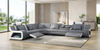 Modern Design Manual Recliner Leather Sofa / Lixra