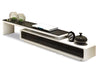 Modern Extensible TV Stand with Glass Tabletop / Lixra