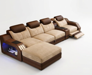 Modern Fabric Upholstered Power Recliner Sofa Bed / Lixra