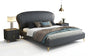 Modern Interior Channel Tufted Leather Bed / Lixra