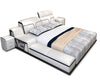 Modern Leather Bed With Adjustable Headrest / Lixra