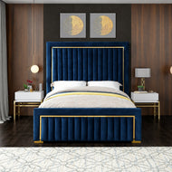 Modern Light Luxurious Velvet Fabric Bed / Lixra