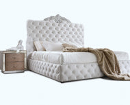 Modern Luxurious Button Tufted Leather Bed / Lixra