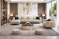 Modern Luxurious Splendid Leather Sectional Sofa / Lixra