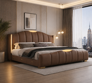 Modern Luxury Bed With Leather Upholstery / Lixra