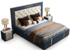 Modern Rectangular Leather Panel Bed / Lixra