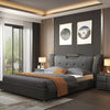 Modern Sophisticated Leather Platform Bed / Lixra