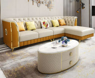 Modern Stunning & Commodious Leather Sectional Sofa / Lixra