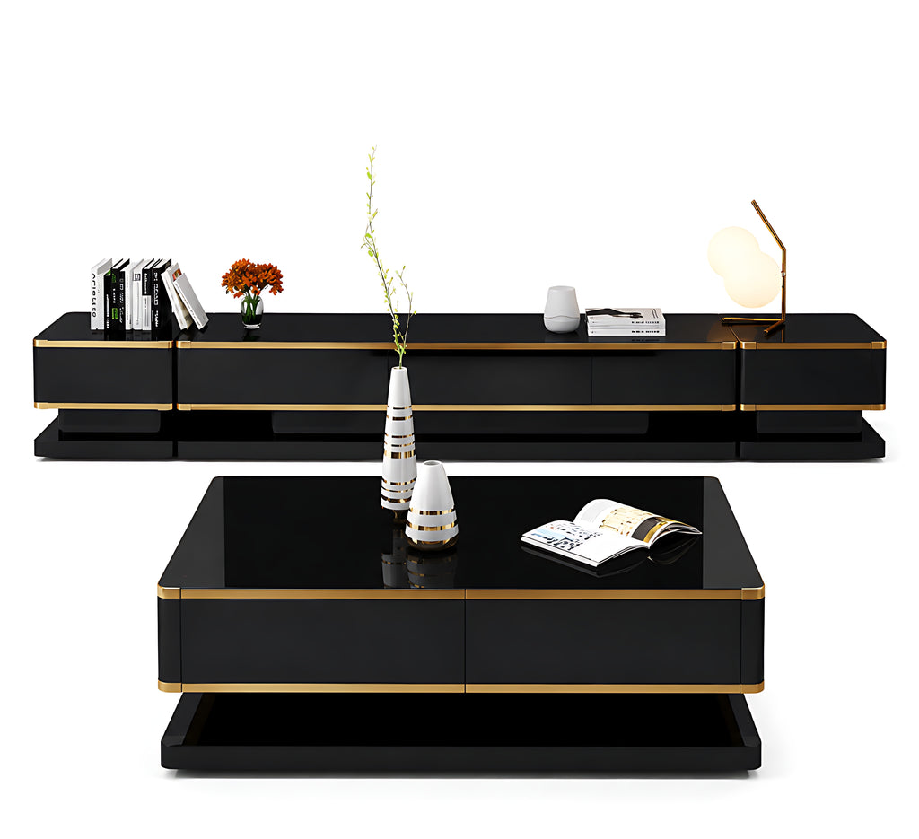 Modern TV Stand With Coffee Table Combined Set / Lixra