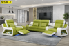 Leather Upholstery Power Recliner LED Sofa-Set / Lixra