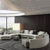Modernized Circular Fabric Sofa Set / Lixra
