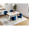 Set Of 4 Trendy Velvet Dining Chairs / Lixra