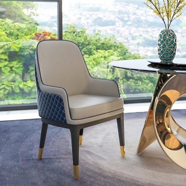 Modern Light Versatile Cozy Leather Dining Chairs / Lixra