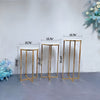 Gold Finish Metallic Pedestal Stand