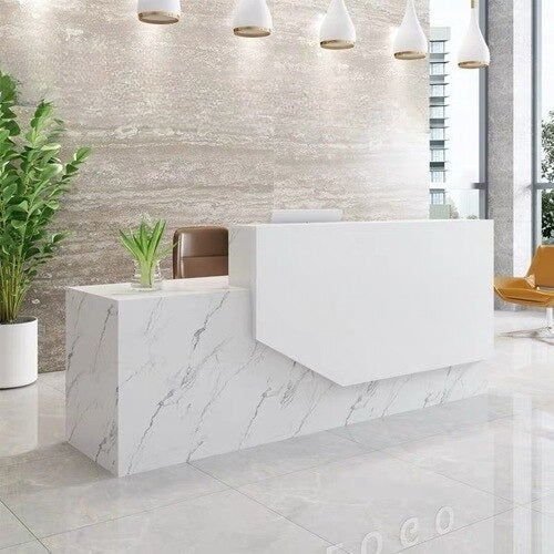 Glossy Finish Wooden Front Desk Conference Room Reception Desk / Lixra