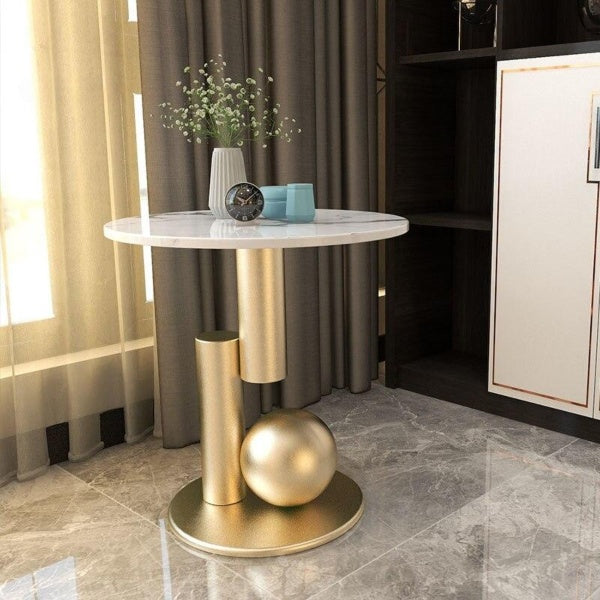 Luxury Round Marble Side Table / Lixra