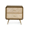Set Of 2 Wooden Minimalist Nightstands / Lixra