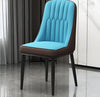 Set Of 4 Nordic Style Leather Dining Chairs / lixra