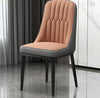 Set Of 4 Nordic Style Leather Dining Chairs / lixra