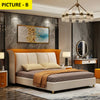 Contemporary Classic Luxurious Upholstered Leather Bed / Lixra