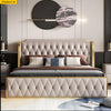 Button Tufted Design Modern Leather Bed / Lixra