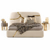 Golden Grace Luxurious Velvet Fabric Rectangular Bed / Lixra