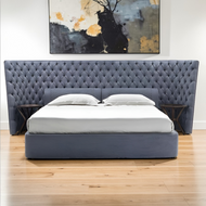 Exquisite Designed Tufted Fabric Bed / Lixra